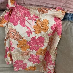 Express Pink and Orange Floral Dress